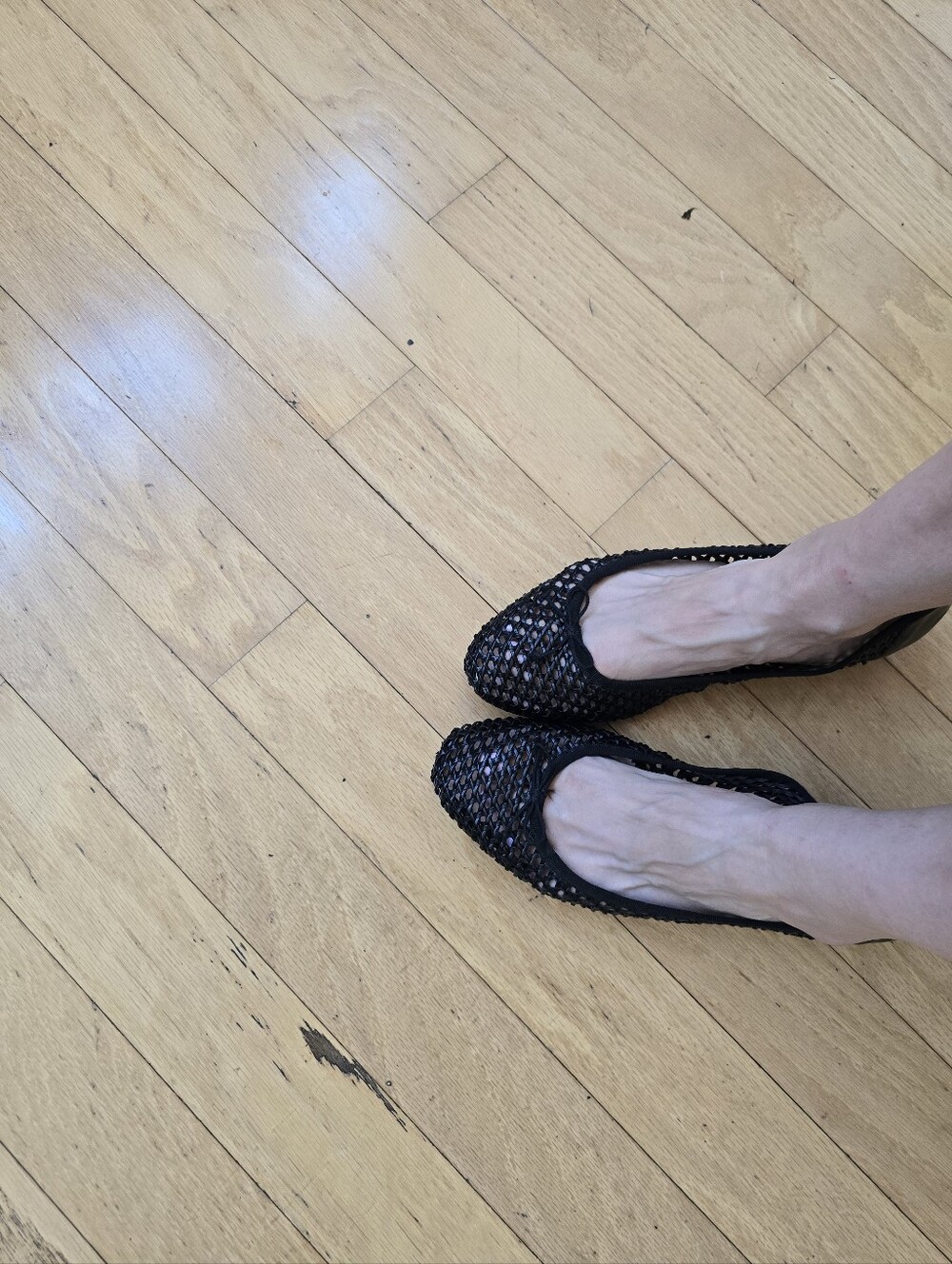 J.Crew | Minimalist Black Woven Leather Mesh Bow Ballet Flats | WMS 10.5